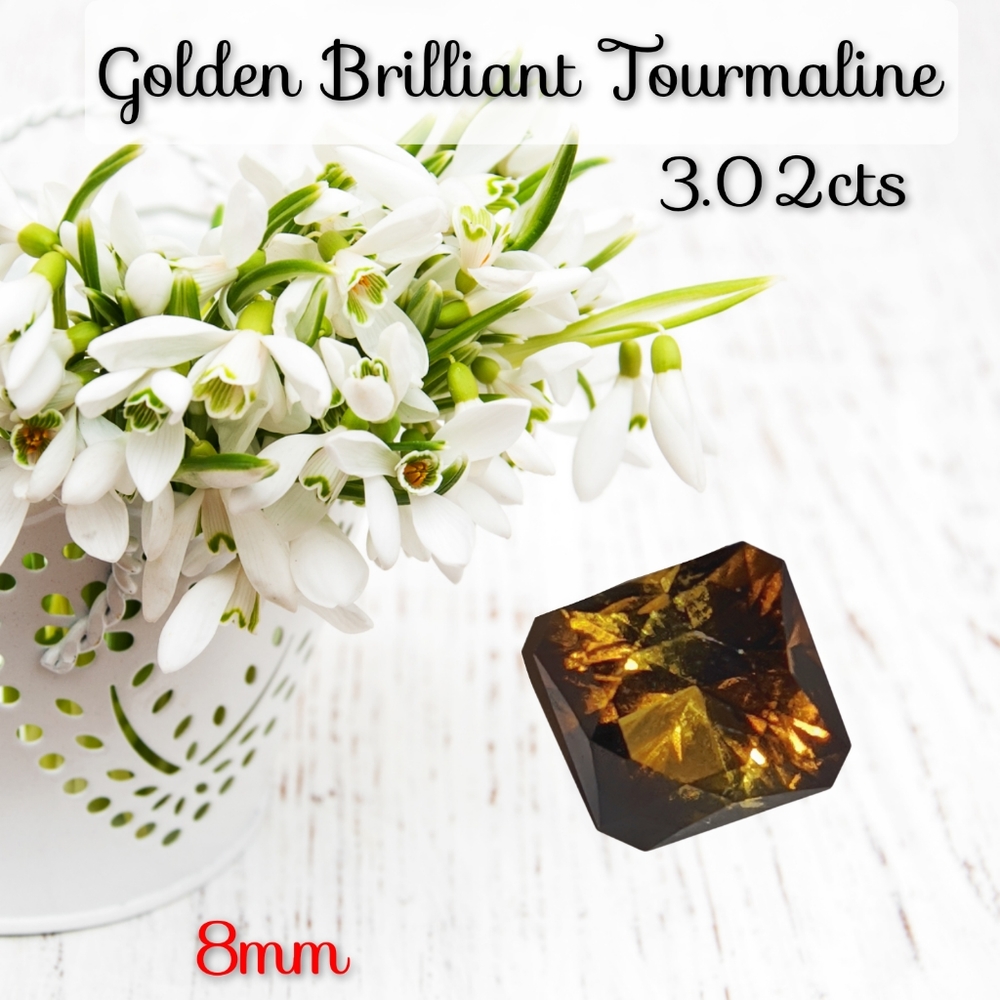 Golden Brilliant Tourmaline. NWOT
